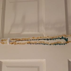 2 necklaces turquoise and citrine(?)